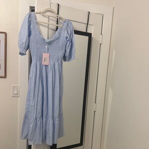 Hill House NWT Blue Gingham Women's nap Dress